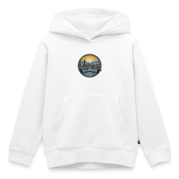 Illinois Chicago Skyline Vintage-Reisegeschenk - Kinder Premium Organic Hoodie - Weiß - Vorne - AI Model Kid Female (0cm)