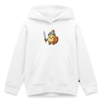 Kleiner Bananen Ritterheld  - Kinder Premium Organic Hoodie - Weiß - Vorne - AI Model Kid Female (0cm)