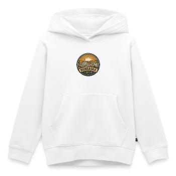 Nebraska Chimney Rock Prairie Reisegeschenk - Kinder Premium Organic Hoodie - Weiß - Vorne - AI Model Kid Female (0cm)
