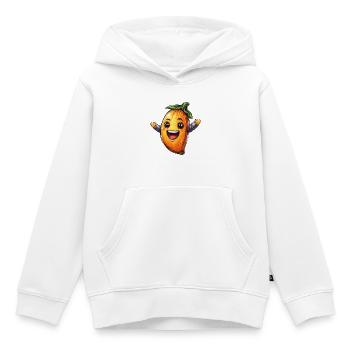 Fröhliche Banane  - Kinder Premium Organic Hoodie - Weiß - Vorne - AI Model Kid Female (0cm)