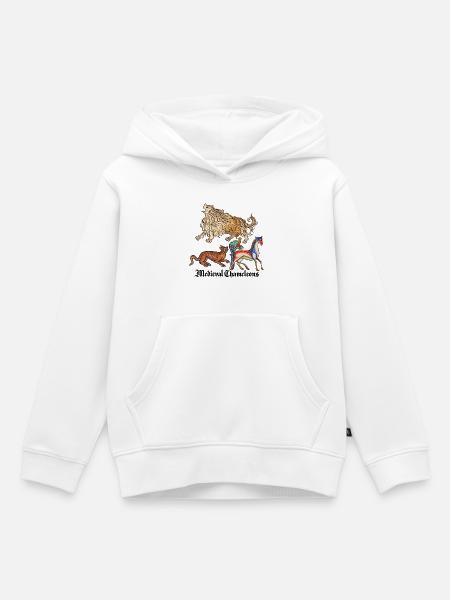 Mittelalterliche Chamäleons - Kinder Premium Organic Hoodie - Weiß