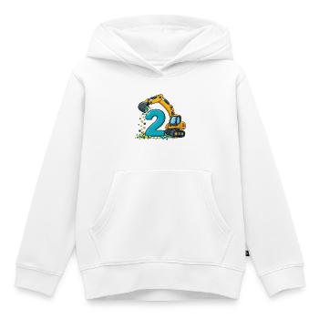 2. Geburtstags-Digger-Shirt für Kinder - Kinder Premium Organic Hoodie - Weiß - Vorne - AI Model Kid Female (0cm)