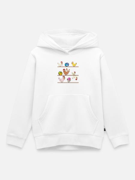 Hühnerstall Hühner Wasserball - Kinder Premium Organic Hoodie - Weiß