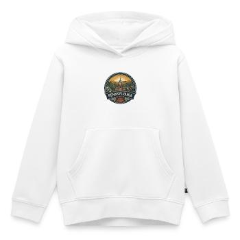 Reiseabzeichen der Pennsylvania Independence Hall - Kinder Premium Organic Hoodie - Weiß - Vorne - AI Model Kid Female (0cm)