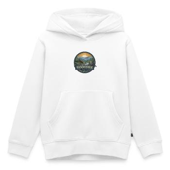 Tennessee Smoky Mountains Retro-Reiseabzeichen - Kinder Premium Organic Hoodie - Weiß - Vorne - AI Model Kid Female (0cm)