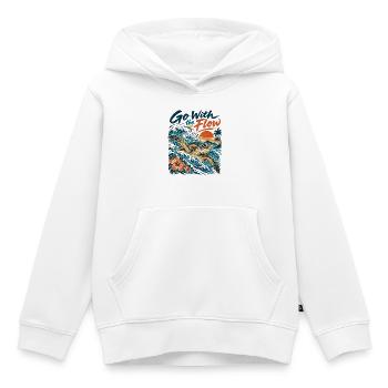 Go With the Flow – Honu Meeresschildkröte - Kinder Premium Organic Hoodie - Weiß - Vorne - AI Model Kid Female (0cm)