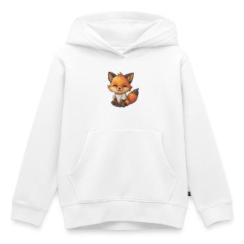 Kuschelfuchs im Shirt - Kinder Premium Organic Hoodie - Weiß - Vorne - AI Model Kid Female (0cm)
