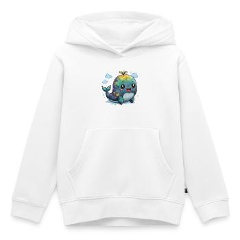 Galaxie-Wal Kuschelheld - Kinder Premium Organic Hoodie - Weiß - Vorne - AI Model Kid Female (0cm)