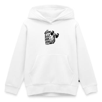 Train Hard Fitness Motivation - Kinder Premium Organic Hoodie - Weiß - Vorne - AI Model Kid Female (0cm)