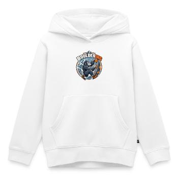 Süßer Gorilla beim Bouldern – Kletter Affe - Kinder Premium Organic Hoodie - Weiß - Vorne - AI Model Kid Female (0cm)