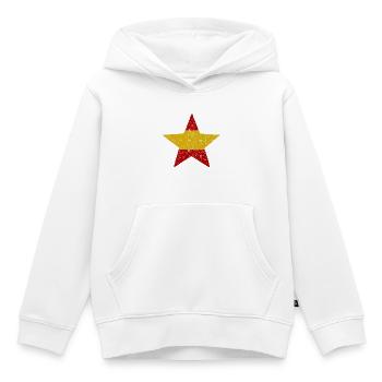 Trikolore Stern Spanien - Kinder Premium Organic Hoodie - Weiß - Vorne - AI Model Kid Female (0cm)