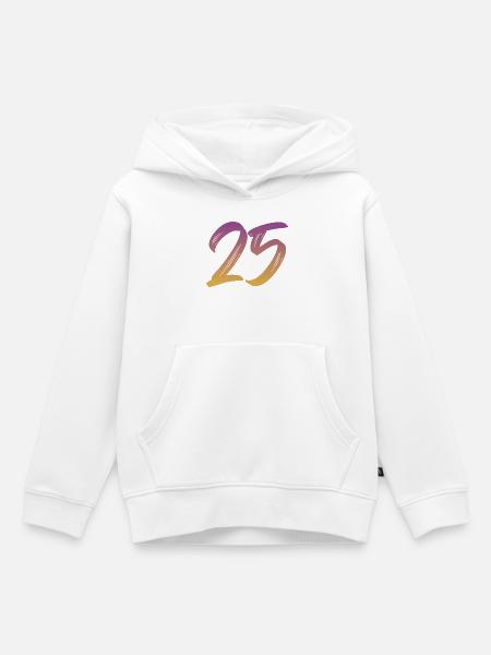 25 - Kinder Premium Organic Hoodie - Weiß