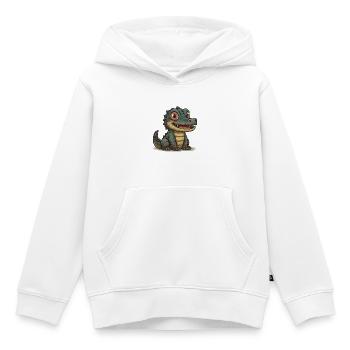 Krokodil-Dino für Kinderkollektion - Kinder Premium Organic Hoodie - Weiß - Vorne - AI Model Kid Female (0cm)