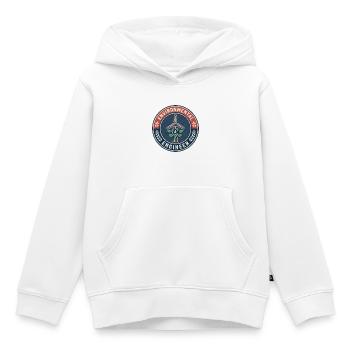 Vintage Environmental Engineer Windturbinenabzeichen - Kinder Premium Organic Hoodie - Weiß - Vorne - AI Model Kid Female (0cm)
