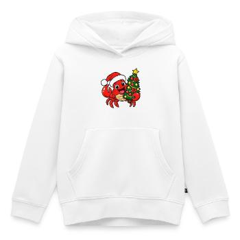 Weihnachts Krabbe - Kinder Premium Organic Hoodie - Weiß - Vorne - AI Model Kid Female (0cm)