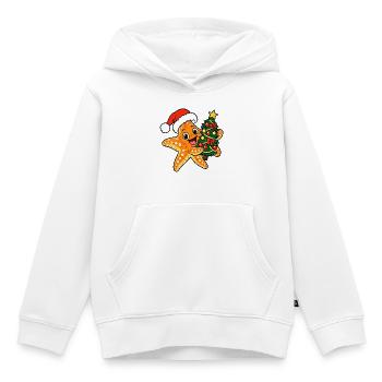 Weihnachts Seestern - Kinder Premium Organic Hoodie - Weiß - Vorne - AI Model Kid Female (0cm)