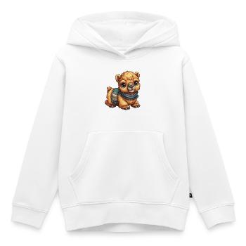 Kleines Kamel im Schal - Kinder Premium Organic Hoodie - Weiß - Vorne - AI Model Kid Female (0cm)