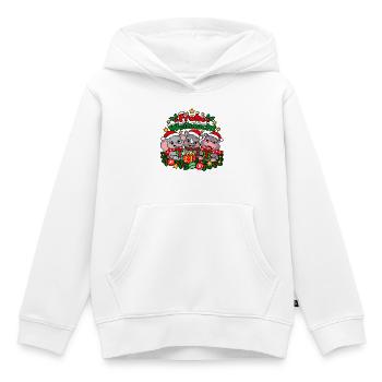 Weihnachts Wildtiere - Kinder Premium Organic Hoodie - Weiß - Vorne - AI Model Kid Female (0cm)