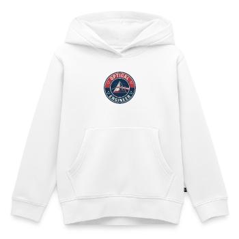 Vintage Optical Engineer Prisma-Laser-Linsenabzeichen - Kinder Premium Organic Hoodie - Weiß - Vorne - AI Model Kid Female (0cm)