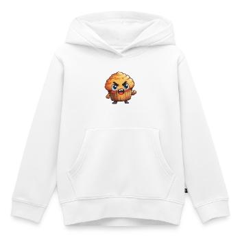 Wütender Muffin Held - Kinder Premium Organic Hoodie - Weiß - Vorne - AI Model Kid Female (0cm)