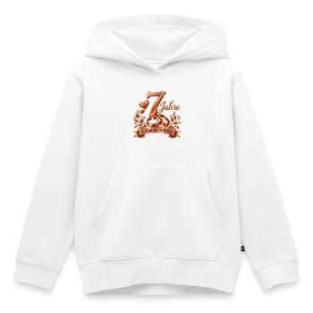 7.Hochzeitstag , Kupferne Hochzeit , 7 Jahre - Kinder Premium Organic Hoodie - Weiß - Vorne - AI Model Kid Female (0cm)