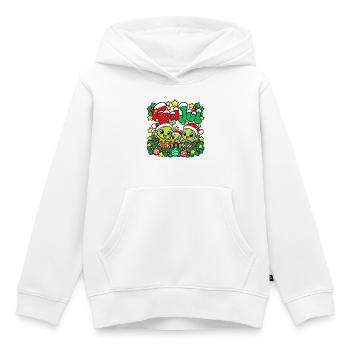 Frohe Weihnachten Aliens - Kinder Premium Organic Hoodie - Weiß - Vorne - AI Model Kid Female (0cm)