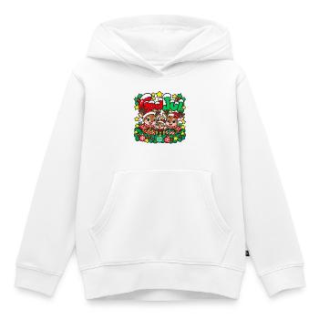 Frohe Weihnachten Rentierfamilie - Kinder Premium Organic Hoodie - Weiß - Vorne - AI Model Kid Female (0cm)