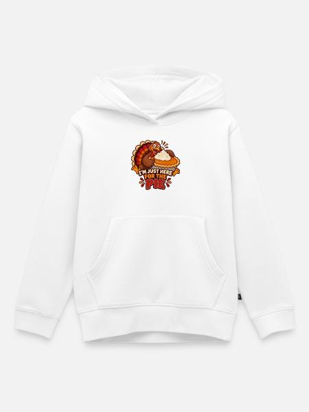 Verspielter Truthahnkuchen-Zinger - Kinder Premium Organic Hoodie - Weiß