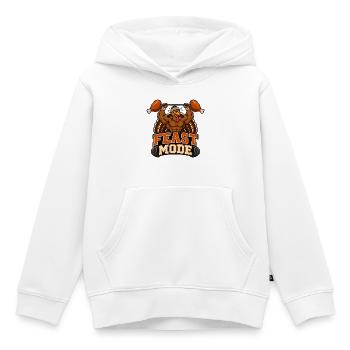 Festmodus-Turkey-Lifter - Kinder Premium Organic Hoodie - Weiß - Vorne - AI Model Kid Female (0cm)