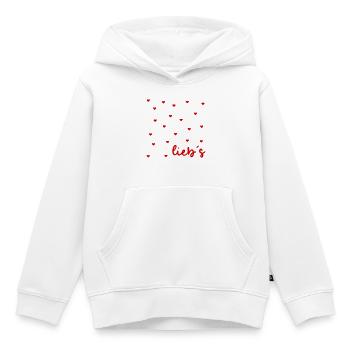 Wertschätzung Herz Liebe - Kinder Premium Organic Hoodie - Weiß - Vorne - AI Model Kid Female (0cm)