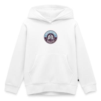 Vintage-Abzeichen für Atemtherapeuten und menschliche Lungen - Kinder Premium Organic Hoodie - Weiß - Vorne - AI Model Kid Female (0cm)