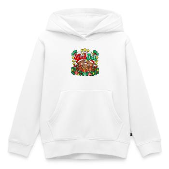 Fröhliche Weihnachten, liebe Bärenfamilie! - Kinder Premium Organic Hoodie - Weiß - Vorne - AI Model Kid Female (0cm)