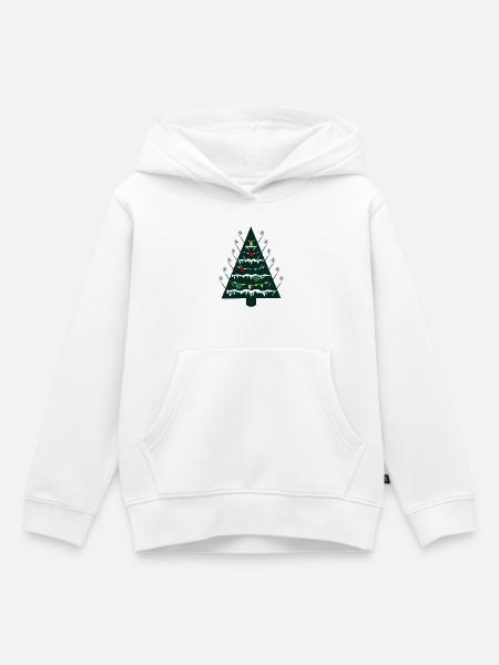 Weihnachtsbaum, Golfen Golfschläger - Kinder Premium Organic Hoodie - Weiß