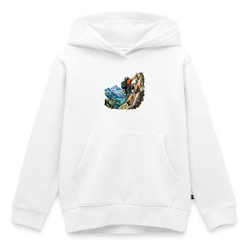 Kletter Abenteuer für Bergsteiger - Kinder Premium Organic Hoodie - Weiß - Vorne - AI Model Kid Female (0cm)