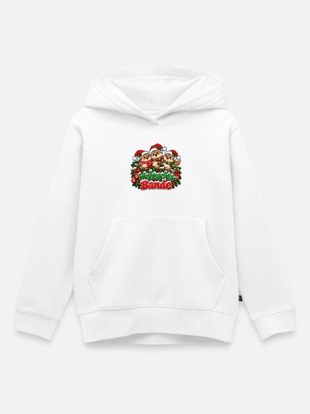 Weihnachts Bande Vögel Trio - Kinder Premium Organic Hoodie - Weiß