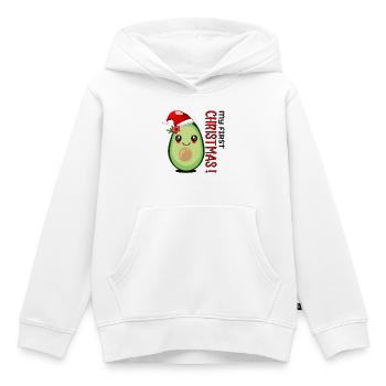 Mein erstes Weihnachten, Avocado Baby - Kinder Premium Organic Hoodie - Weiß - Vorne - AI Model Kid Female (0cm)