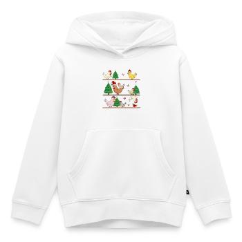 Weihnachten Hühnerstall Hühner - Kinder Premium Organic Hoodie - Weiß - Vorne - AI Model Kid Female (0cm)