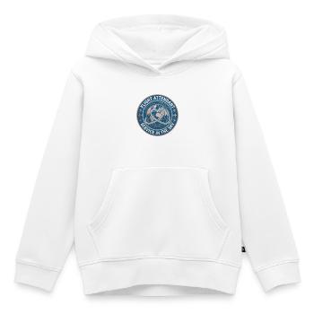 Flugbegleiterin Jet Trail Herzabzeichen Geschenk - Kinder Premium Organic Hoodie - Weiß - Vorne - AI Model Kid Female (0cm)