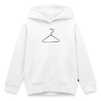 Kleiderbügel handgezeichnet - Kinder Premium Organic Hoodie - Weiß - Vorne - AI Model Kid Female (0cm)