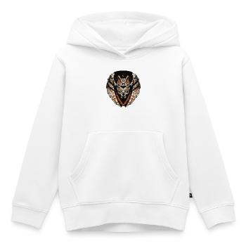Eule Bergwappen - Kinder Premium Organic Hoodie - Weiß - Vorne - AI Model Kid Female (0cm)