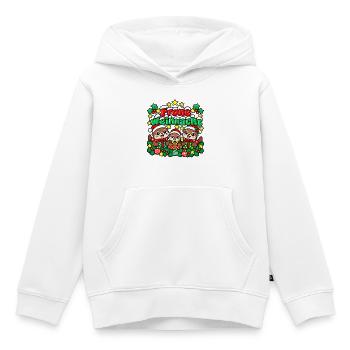 Frohe Weihnachten Häschen Trio - Kinder Premium Organic Hoodie - Weiß - Vorne - AI Model Kid Female (0cm)