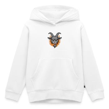Racing Fire Goat 2027 - Checkered  - Kinder Premium Organic Hoodie - Weiß - Vorne - AI Model Kid Female (0cm)