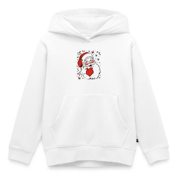 Fröhlicher Weihnachtsmann Sketch - Kinder Premium Organic Hoodie - Weiß - Vorne - AI Model Kid Female (0cm)