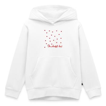 Motivation, Du schaffst das - Kinder Premium Organic Hoodie - Weiß - Vorne - AI Model Kid Female (0cm)
