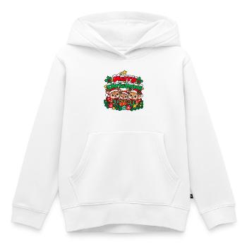 Merry Christmas Rentier Trio mit Geschenken - Kinder Premium Organic Hoodie - Weiß - Vorne - AI Model Kid Female (0cm)
