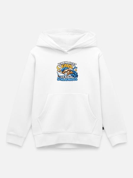 Faultier im Schlafmodus - Kinder Premium Organic Hoodie - Weiß