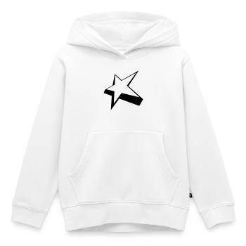 Star - Sweat Premium à capuche enfant bio - blanc - Devant - AI Model Kid Female (0cm)