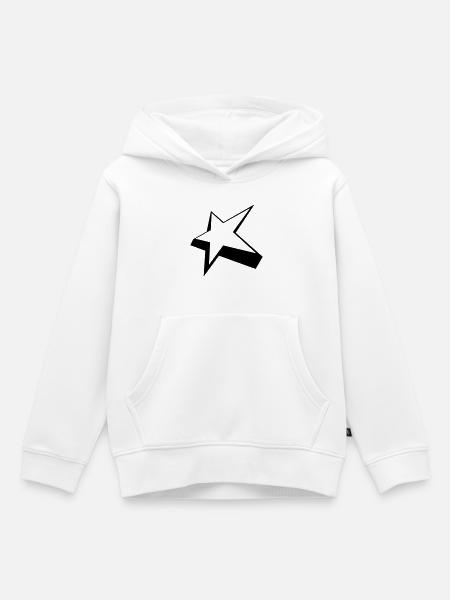 Stilvoller Stern - Kinder Premium Organic Hoodie - Weiß