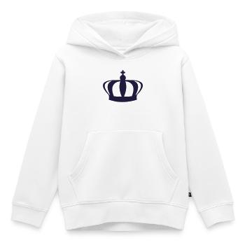 Couronne - Sweat Premium à capuche enfant bio - blanc - Devant - AI Model Kid Female (0cm)