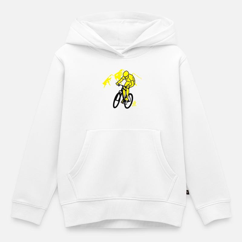VTT - Sweat Premium à capuche enfant bio - blanc